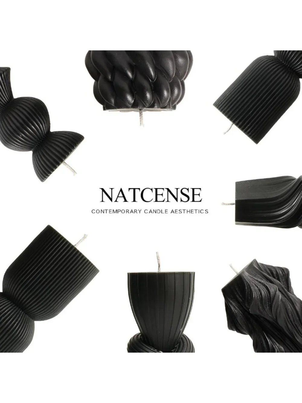 7-Pack Ribbed Soy Wax Pillar Candles - Aesthetic Home Decor & Gift Set